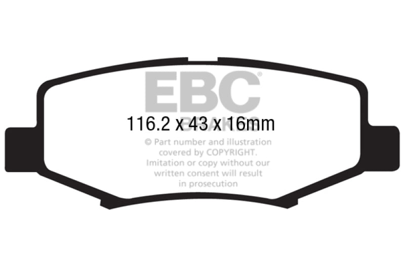 EBC Ultimax2 Brake Pad Sets - EBC 06-11 Dodge Nitro 3.7 Ultimax2 Rear Brake Pads