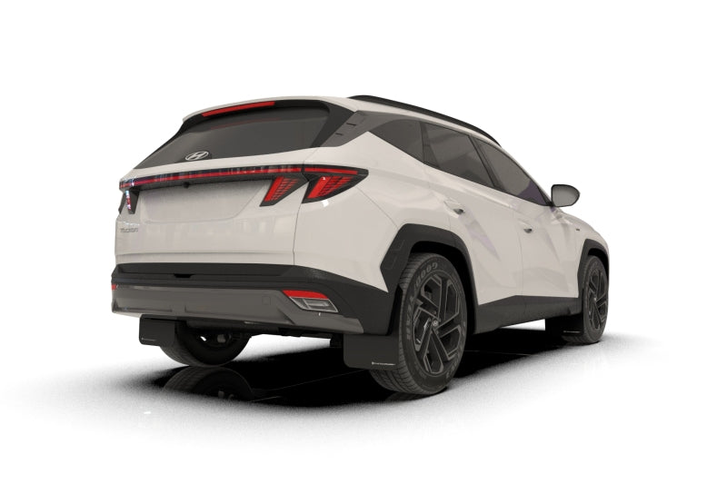 RAL UR Blk Flap/Dark Grey Logo - Rally Armor 25-26 Hyundai Tucson (Excl. ICE & XRT) Black UR Mud Flap w/ Dark Grey Logo