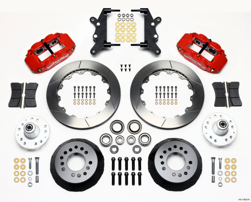 WIL Superlite Brake Kit - Wilwood Narrow Superlite 6R Front Hub Kit 12.88in Red 60-68 Ford / Mercury Full Size / Galaxie