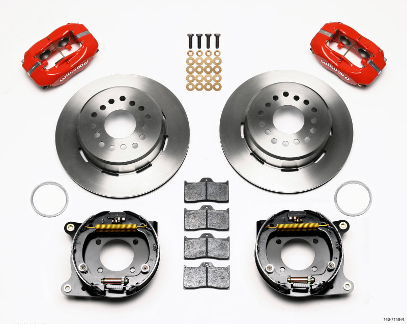 WIL Dynalite Brake Kit - Wilwood Forged Dynalite P/S Park Brake Kit Red 93-97 Camaro/Firebird