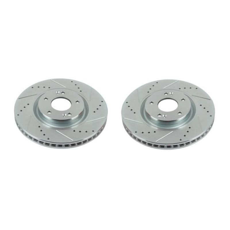 PSB Evolution Drill/Slot Rotor - Power Stop 12-17 Hyundai Azera Front Evolution Drilled & Slotted Rotors - Pair