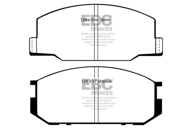 EBC Yellowstuff Brake Pad Sets - EBC 85-90 Lotus Esprit 2.2 Yellowstuff Front Brake Pads