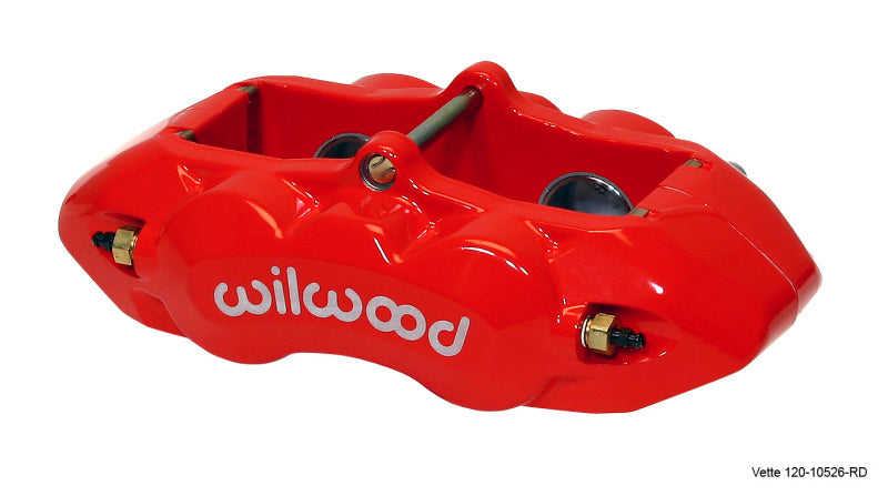 WIL D8 Caliper - Wilwood Caliper-D8-4 Rear Red 1.38in Pistons 1.25in Disc