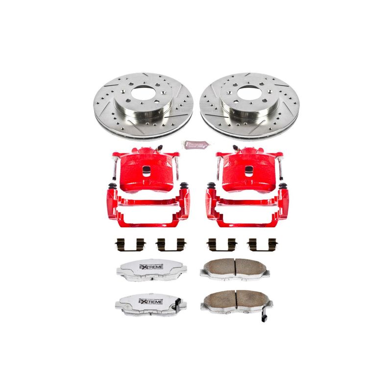 PSB Z26 Street Kit w/Cals - Power Stop 01-05 Honda Civic Front Z26 Street Warrior Brake Kit w/Calipers