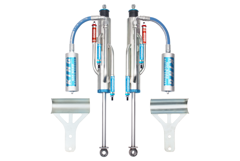 KIN 2.5 Shocks - King Shocks 07-18 Jeep Wrangler JK Front 2.5 Dia Hose Remote Bypass Shock 0-2in Lift (Pair)