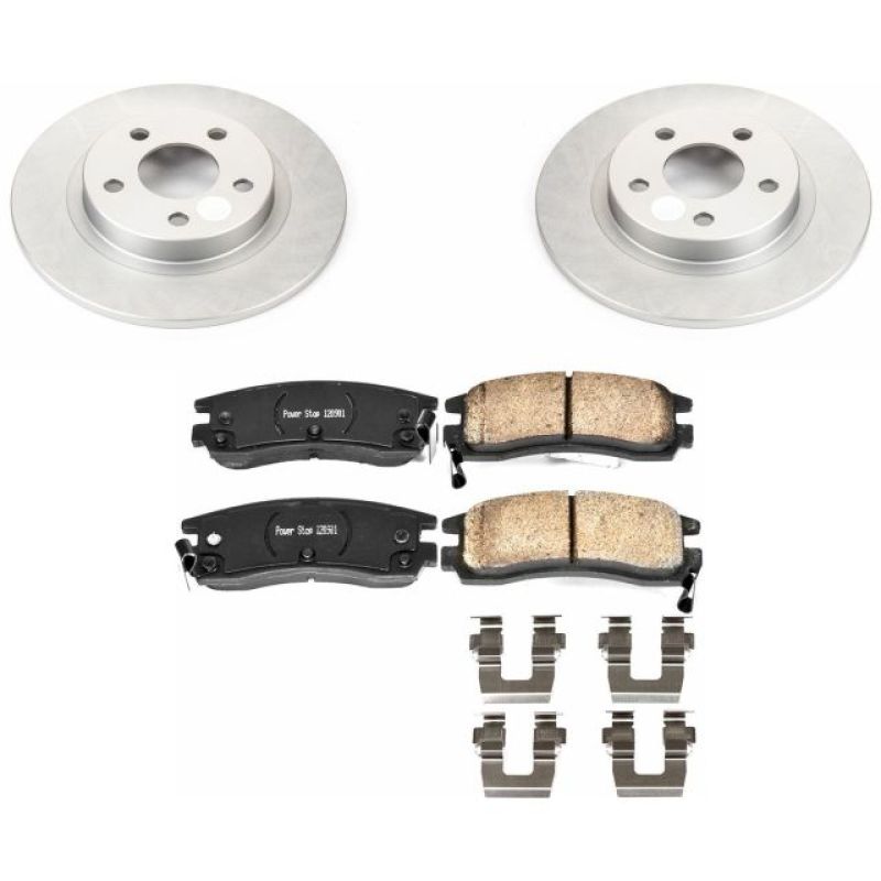 PSB Z17 Evolution Coated Kit - Power Stop 03-05 Buick Park Avenue Rear Z17 Evolution Geomet Coated Brake Kit