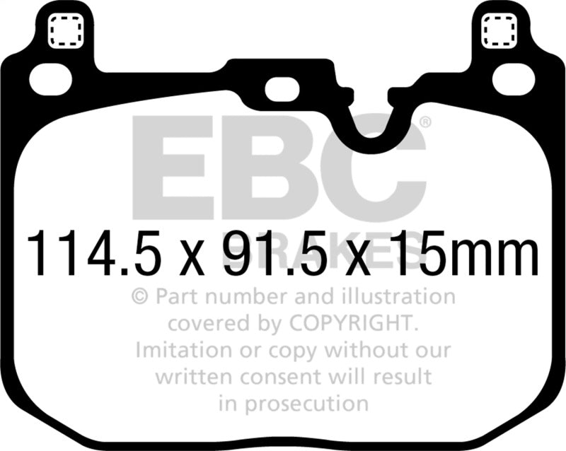 EBC Yellowstuff Brake Pad Sets - EBC 2018+ BMW X2 Yellowstuff Front Brake Pads
