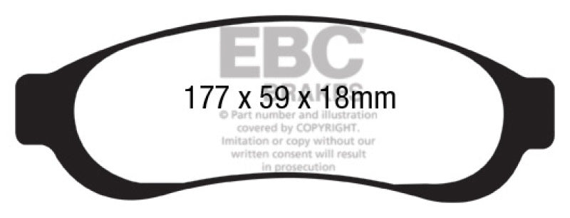 EBC Ultimax2 Brake Pad Sets - EBC 05-07 Ford F350 (inc Super Duty) 5.4 DRW 2WD Ultimax2 Rear Brake Pads