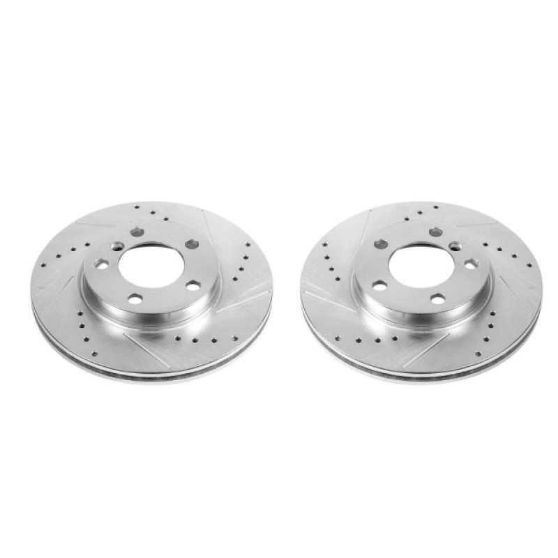 PSB Evolution Drill/Slot Rotor - Power Stop 11-16 Mini Cooper Countryman Front Evolution Drilled & Slotted Rotors - Pair