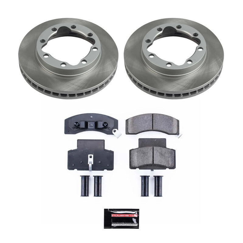 PSB Semi-Coated Rotor Kits - Power Stop 90-00 GMC K3500 Front Semi-Coated Rotor Kit