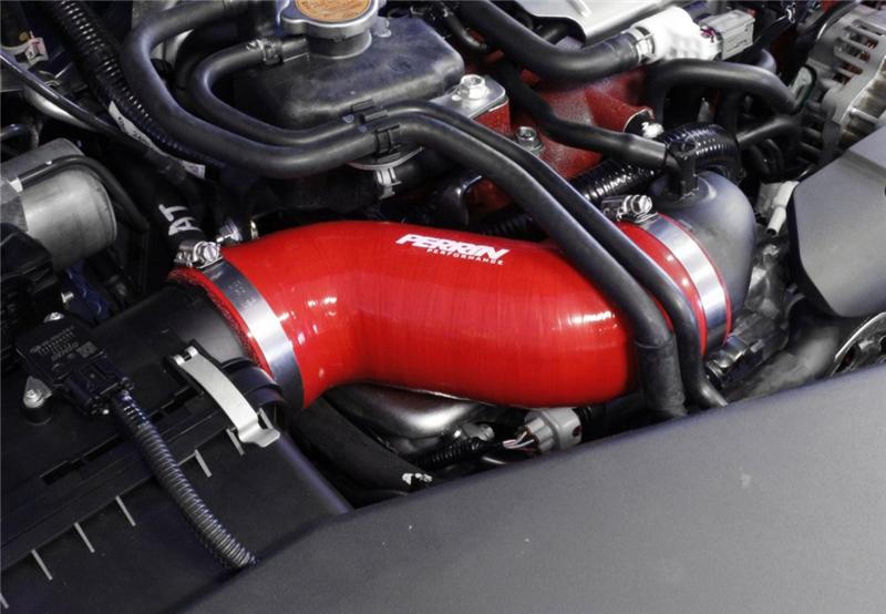 PA Air Box Hose - PERRIN 02-07 Subaru WRX/STi AFTA-MAF Intake Tube Air-Box to Inlet Hose - Red