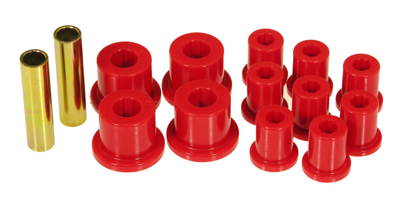 PRO Spring/Shackle Bush- Red - Prothane 76-86 Jeep CJ5/CJ7 Rear Spring & Shackle Bushings - Red
