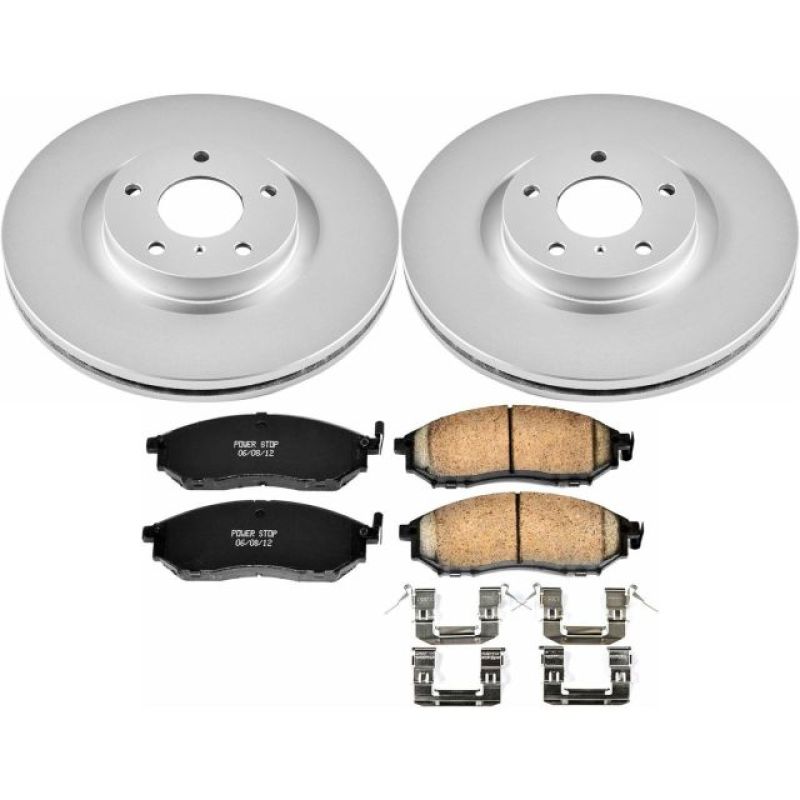 PSB Z17 Evolution Coated Kit - Power Stop 08-12 Infiniti EX35 Front Z17 Evolution Geomet Coated Brake Kit