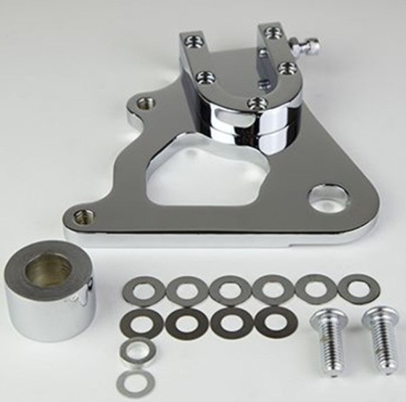 WIL Caliper Brackets - Wilwood Caliper Mounting Kit Chrome w/Bracket GP310 1984-99 Dyna