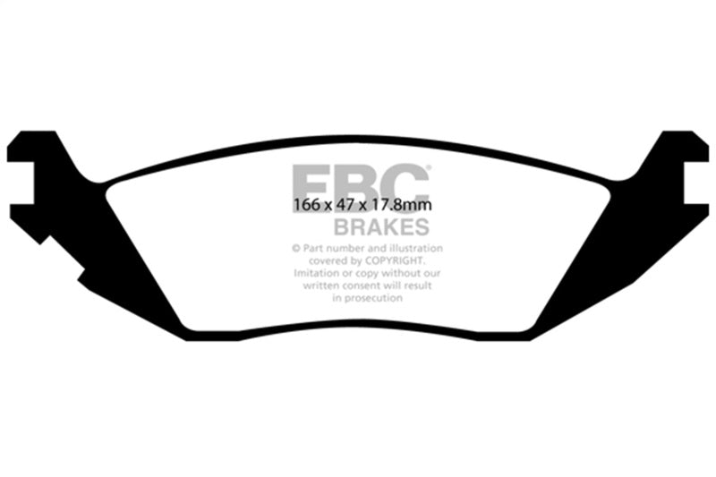 EBC Ultimax2 Brake Pad Sets - EBC 03+ Dodge B150 B1500 Cargo 1500 Van 1/2 Ton Ultimax2 Rear Brake Pads