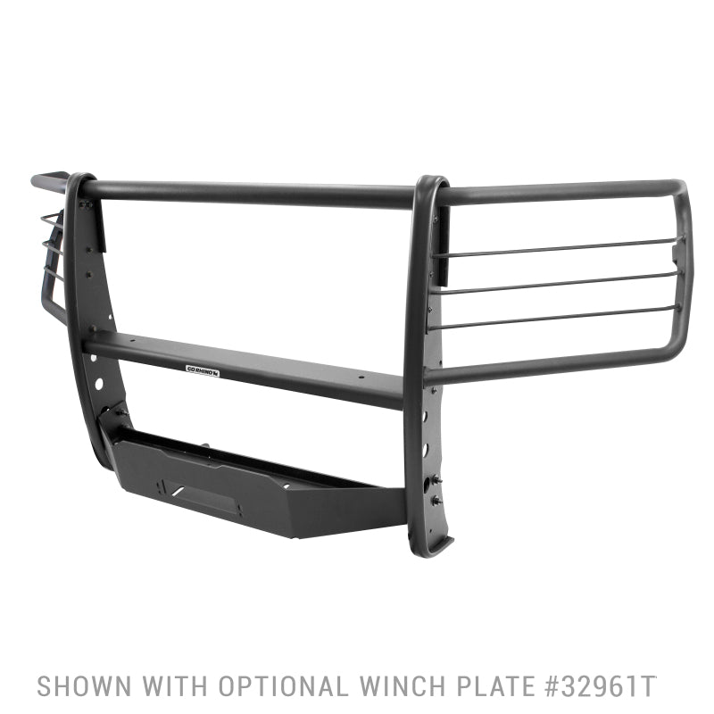 GOR Step Guard - 3000 -Tex Blk - Go Rhino 18-20 Ford F-150 3100 Series StepGuard Center Grille + Brush Guard - Tex. Blk