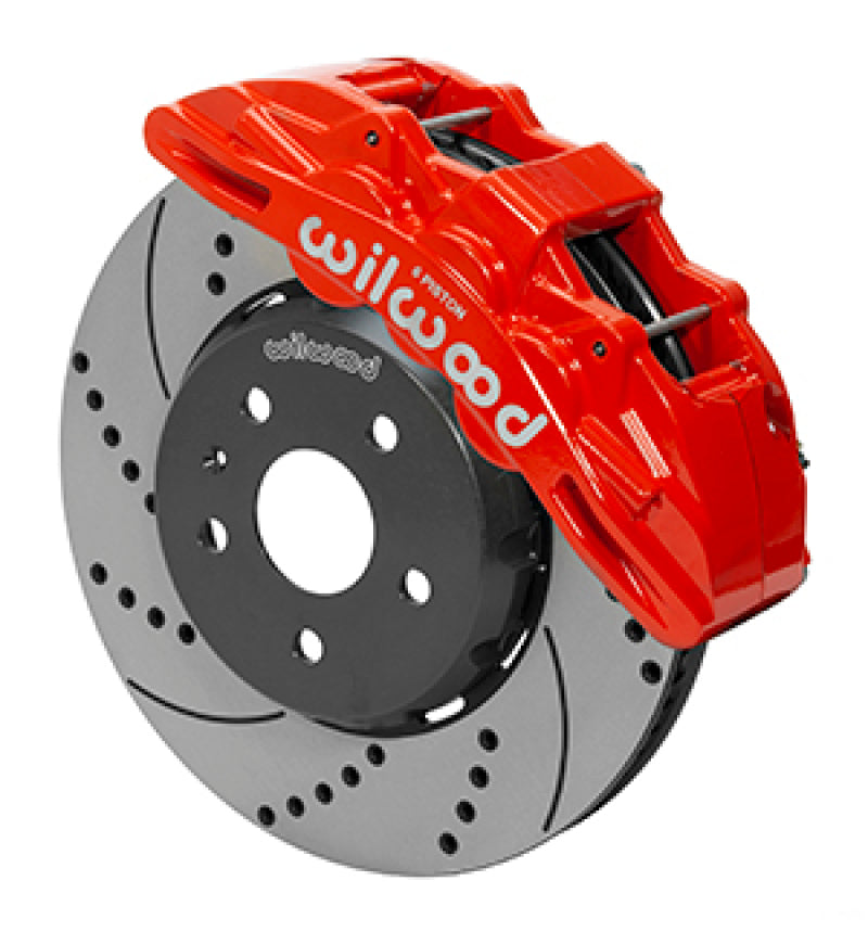 WIL SX6R Brake Kit - Wilwood SX6R Front Brake Kit 14in SRP Slotted/Drilled Red 16-19 Chevy Camaro SS