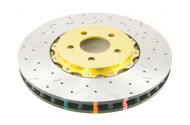 DBA 5000 Slot&Drill Rotors - DBA 05-10 Mustang GT V8 Shelby Edition Front Drilled & Slotted 5000 Series 2 Piece Rotor Assembled w