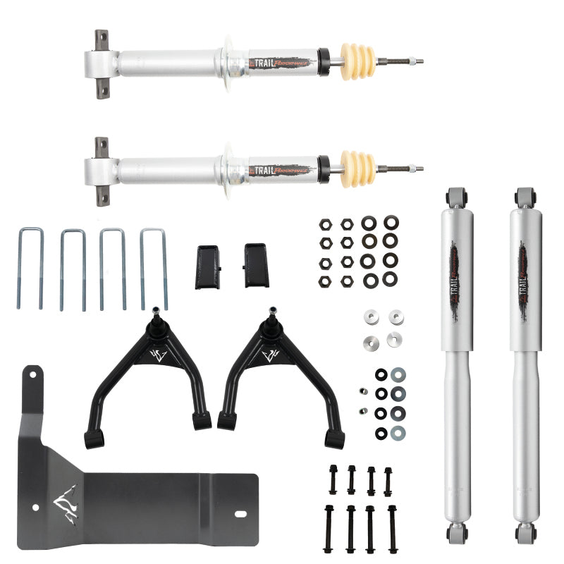BT Lift Kit w Shocks - Belltech 14-16 Silverado / Sierra 1500 4WD Ext & Crew Cab 4in Trail Perf Lift Kit