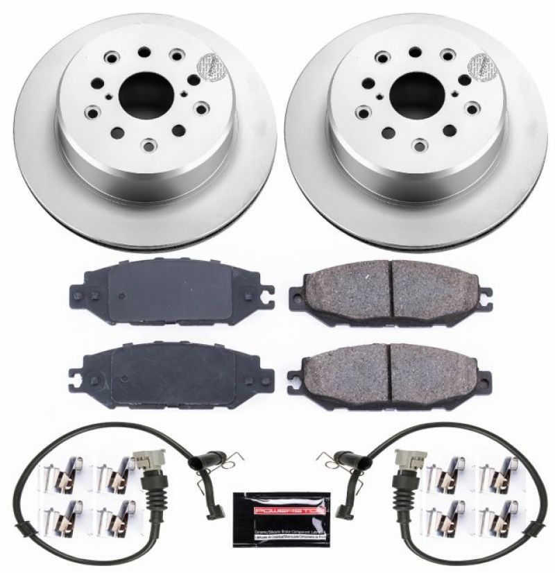 PSB Z17 Evolution Coated Kit - Power Stop 95-00 Lexus LS400 Rear Z17 Evolution Geomet Coated Brake Kit