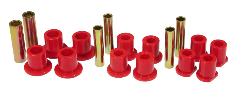 PRO Spring/Shackle Bush- Red - Prothane 92-98 Ford E250/350 Van 2wd Rear Spring & Shackle Bushings - Red