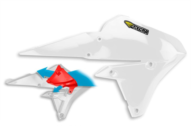 CYC Radiator Shroud - Cycra 15-19 Yamaha WR250F Powerflow Radiator Shrouds - White