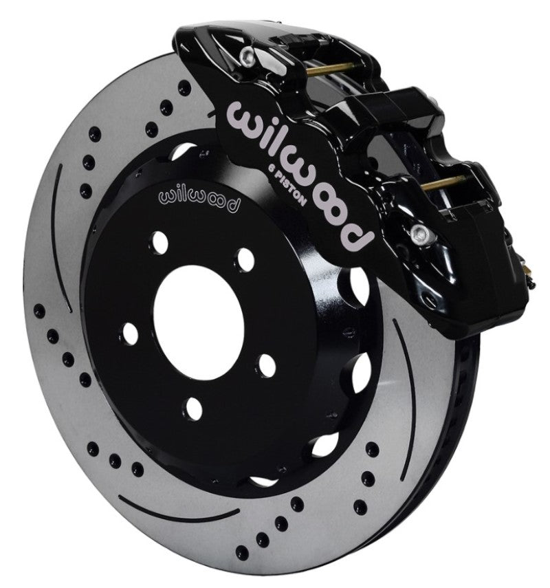 WIL Aero Brake Kit - Wilwood AERO6 Front Hat Kit 14.00 Drilled 2016-Up Camaro w/Lines
