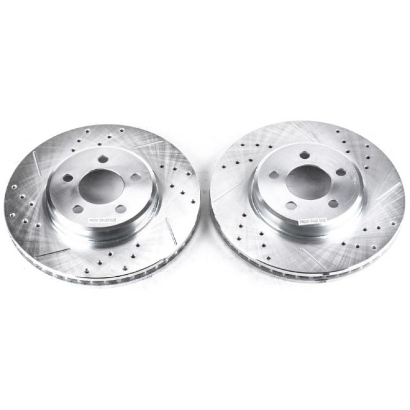 PSB Evolution Drill/Slot Rotor - Power Stop 05-19 Chrysler 300 Front Evolution Drilled & Slotted Rotors - Pair