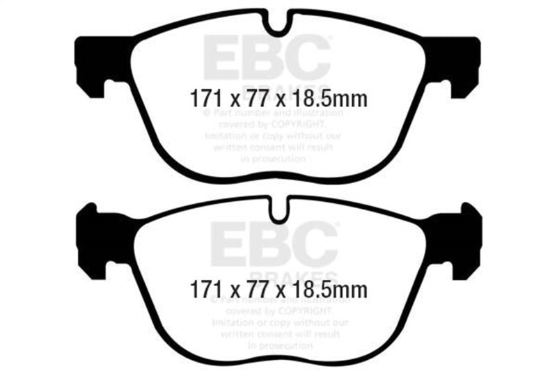 EBC Yellowstuff Brake Pad Sets - EBC 07-10 BMW X5 3.0 Yellowstuff Front Brake Pads
