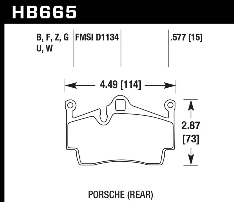 HAWK DTC-60 Brake Pad Sets - Hawk 2012-2015 Porsche Boxster DTC-60 Race Rear Brake Pads