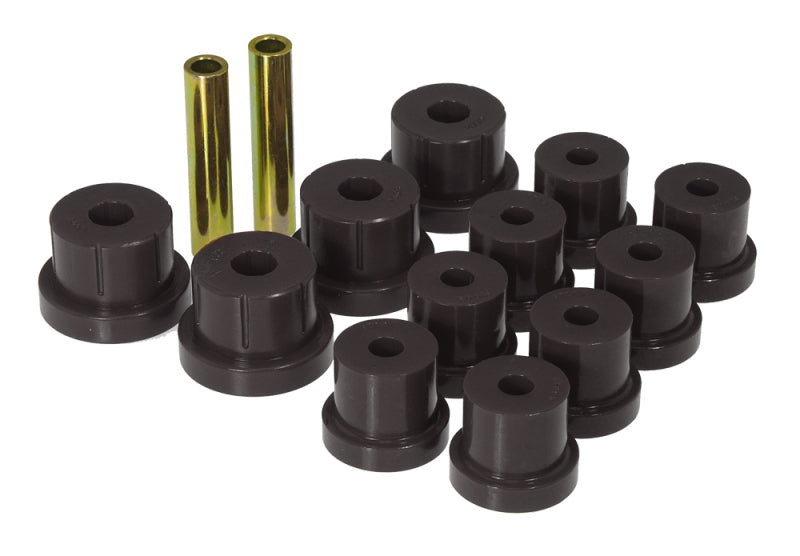 PRO Spring/Shackle Bush- Blk - Prothane 70-81 Chevy Camaro Rear Spring Bushings - Black