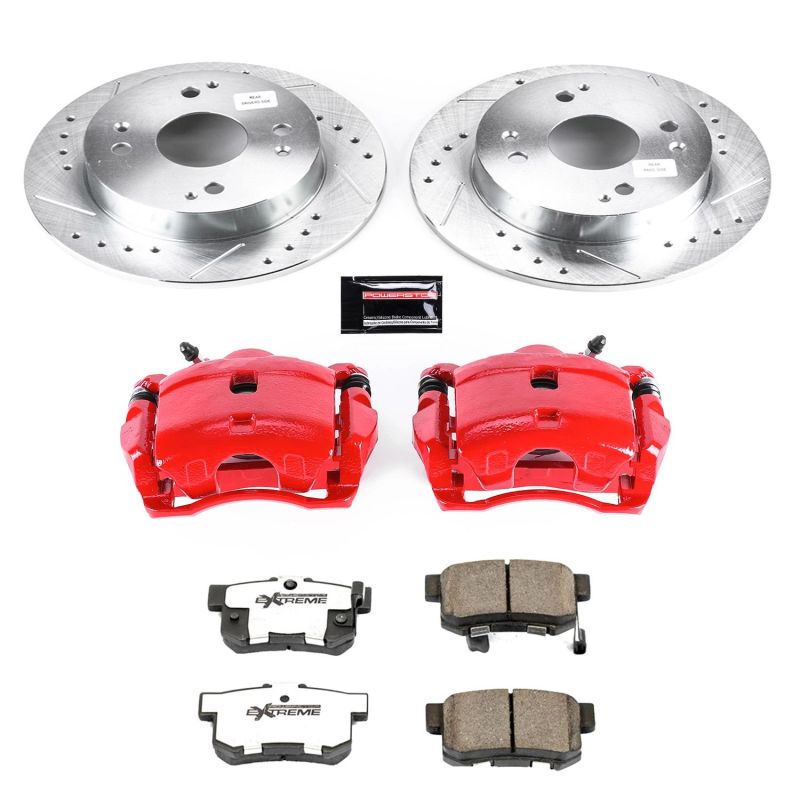 PSB Z26 Street Kit w/Cals - Power Stop 91-97 Honda Accord Rear Z26 Street Warrior Brake Kit w/Calipers