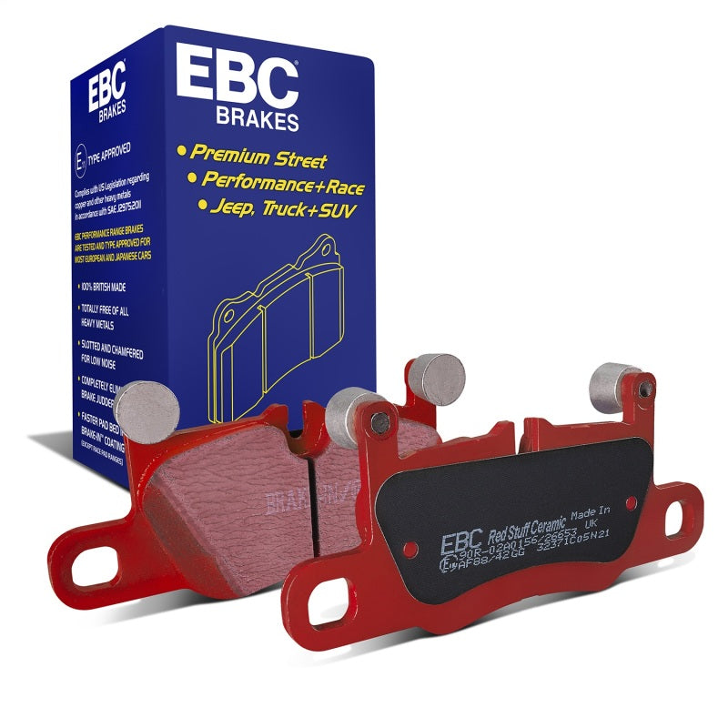 EBC Redstuff Brake Pad Sets - EBC 2016+ Porsche 911 (991/2 w/Cast Iron Rotors) 3.0TT Carrera Redstuff Rear Brake Pads