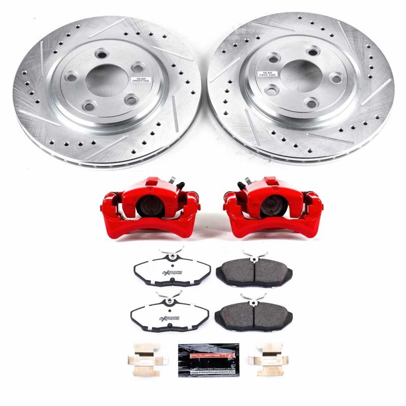 PSB Z26 Street Kit w/Cals - Power Stop 02-05 Ford Thunderbird Rear Z26 Street Warrior Brake Kit w/Calipers