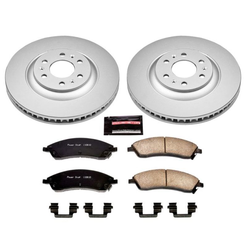 PSB Z17 Evolution Coated Kit - Power Stop 04-09 Cadillac SRX Front Z17 Evolution Geomet Coated Brake Kit