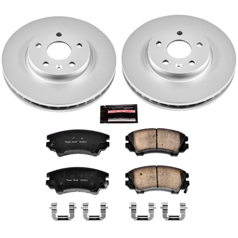 PSB Z17 Evolution Coated Kit - Power Stop 2017 Buick Regal Front Z17 Evolution Geomet Coated Brake Kit