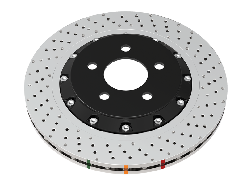 DBA 5000 Series Drilled Rotors - DBA 2020+ Chevrolet Corvette C8 Z51 Rear 5000 Series Cross Drilled Rotor w/NAS Nuts