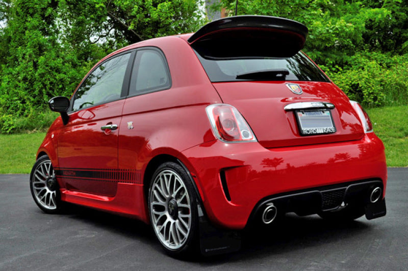 RAL UR Blk Flap/Grey Logo - Rally Armor 12-18 Fiat 500 Black UR Mud Flap w/Grey Logo