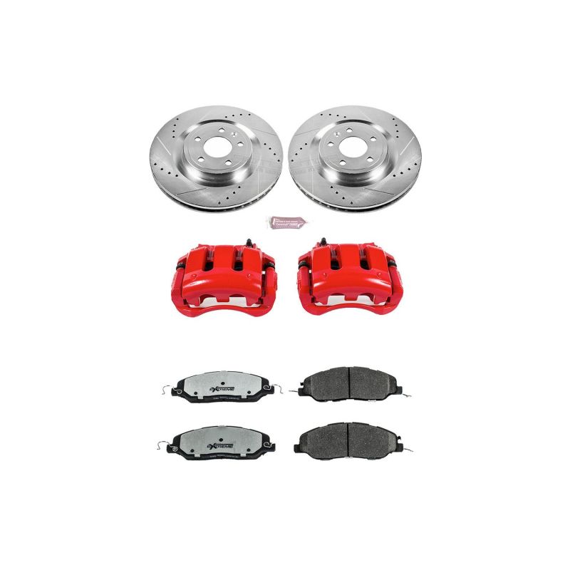 PSB Z26 Street Kit w/Cals - Power Stop 11-14 Ford Mustang Front Z26 Street Warrior Brake Kit w/Calipers