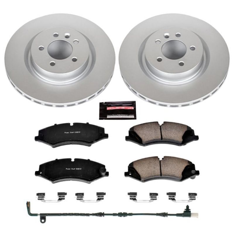 PSB Z23 Evolution Coated Kit - Power Stop 10-13 Land Rover Range Rover Sport Front Z23 Evolution Sport Coated Brake Kit
