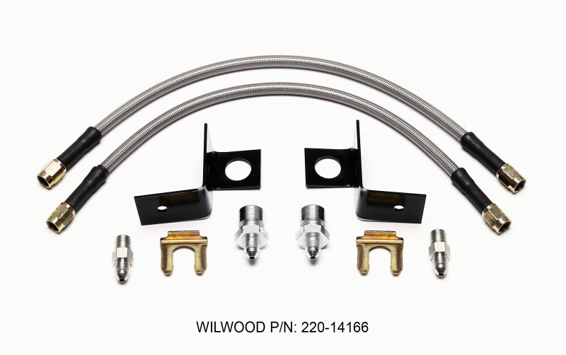 WIL Flexline Brake Hose - Wilwood Flexline Kit 14 inch -3 M10-1.00 IF 1/8 NPT Straight