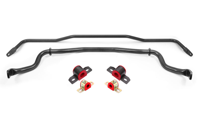 BMR Sway Bar Kits - BMR 15-22 S550 Mustang Sway Bar Kit with Bushings Front and Rear Black Hammertone