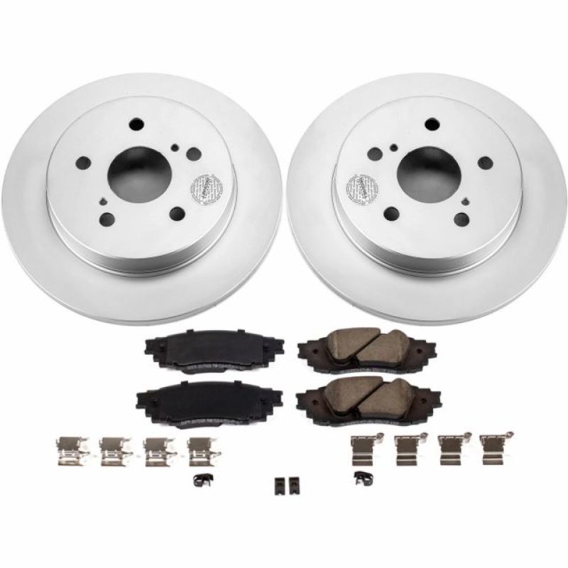 PSB Z17 Evolution Coated Kit - Power Stop 2019 Lexus ES350 Rear Z17 Evolution Geomet Coated Brake Kit