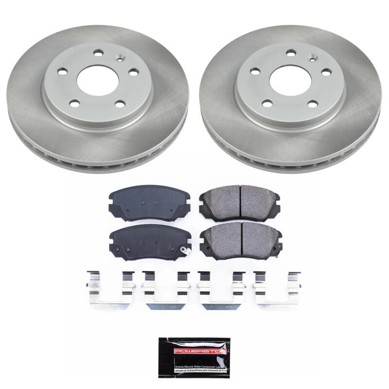 PSB Semi-Coated Rotor Kits - Power Stop 10-11 Saab 9-5 Front Semi-Coated Rotor Kit