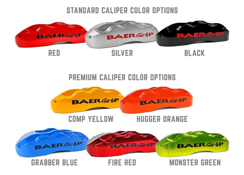 BAE Pro Brake Kits - Baer Brakes 82-92 Chevrolet Camaro STD Studs 14in Pro+ Front SDZ Brake Kit - Monster Green