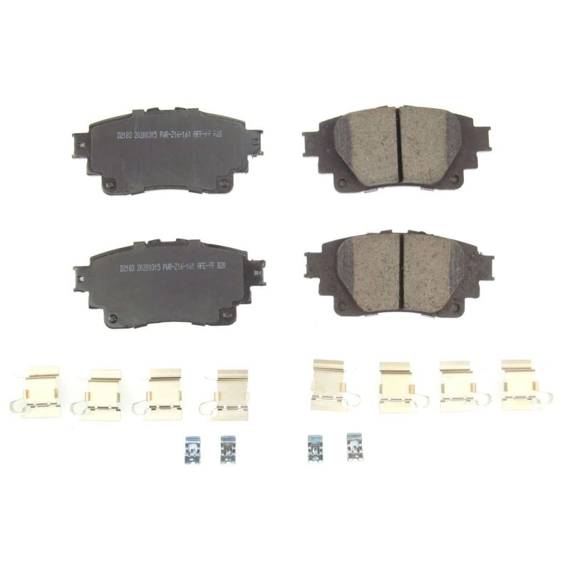 PSB Z17 Evolution Brake Pads - Power Stop 2019 Toyota Corolla Rear Z17 Evolution Ceramic Brake Pads w/Hardware