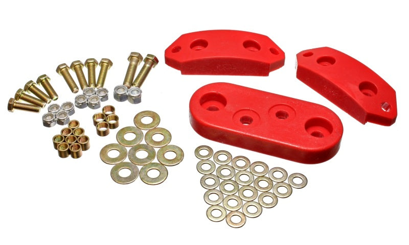 ES Eng/Trans Combo Kit - Red - Energy Suspension 61-73 VW Beetle/70-73 Super Beetle Red Motor and Trans Mount Bushings (Inc H/W)