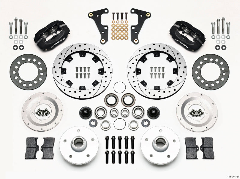 WIL Dynalite Brake Kit - Wilwood Forged Dynalite Front Kit 11.75in Drilled 40-52 Oldsmobile