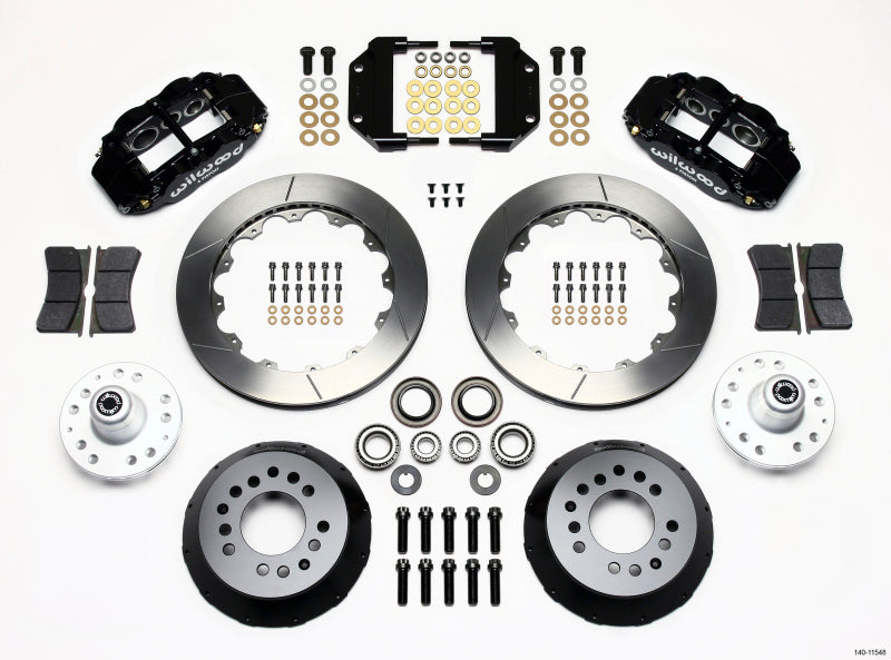 WIL Superlite Brake Kit - Wilwood Narrow Superlite 6R Front Hub Kit 12.88in Magnum Force Drop Spindle