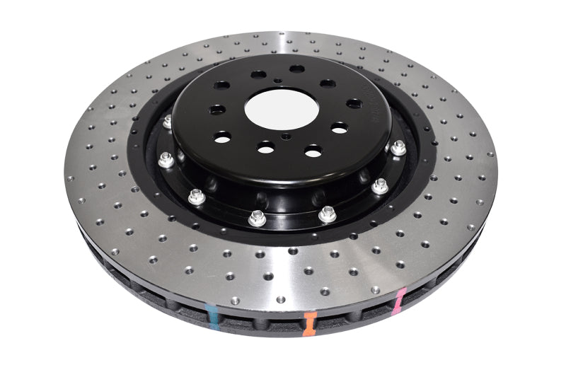 DBA 5000 Series Drilled Rotors - DBA 18-21 Subaru WRX STI Front 5000 Series 2-Piece Drilled Rotor w/Black Hat